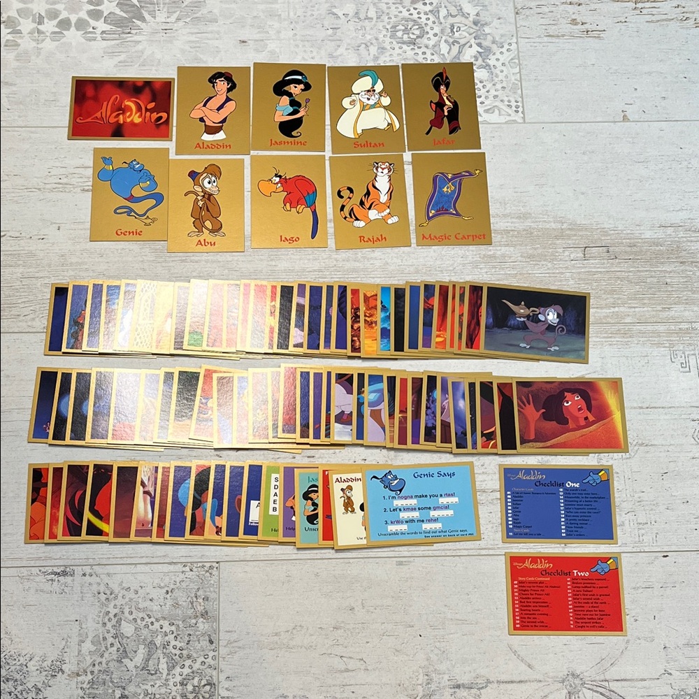 Disney Aladdin 1993 Skybox Trading Cards Set of 90 Base Cards